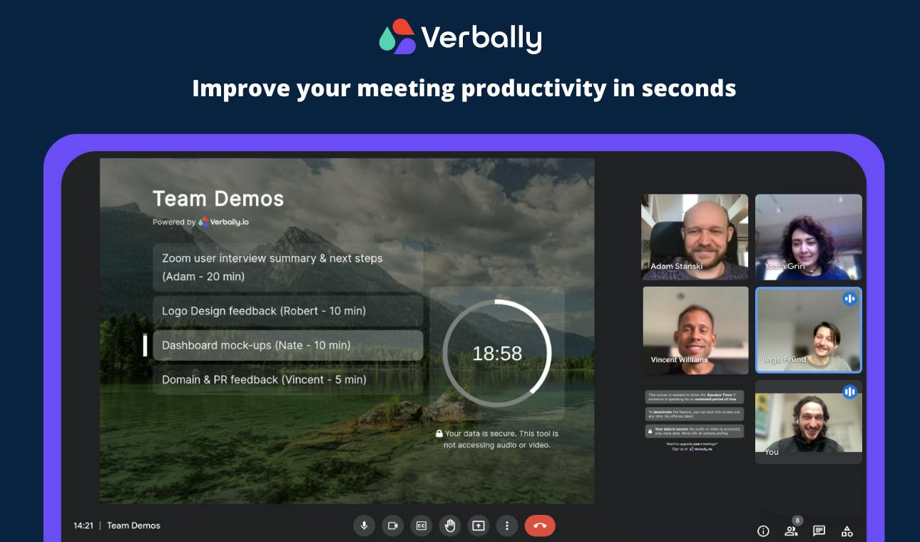 Verbally for Google Meet screenshot 1
