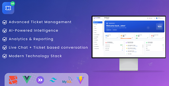 HelpDesk Pro – AI-Powered Support Ticket System with Live Chat & Knowledge Base | Laravel