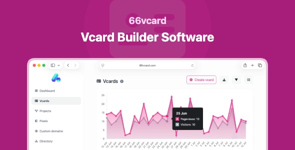 66vcard - Vcard Builder - Digital Business Card (SAAS) 截图 1
