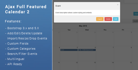 Ajax Full Featured Calendar 2 の画面 2