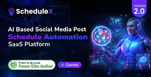 ScheduleX - AI Powered Social Media Post Schedule Automation | SaaS Platform 截图 1