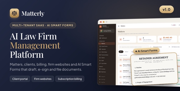 Matterly - AI Law Firm Management SaaS With Smart Forms screenshot 2