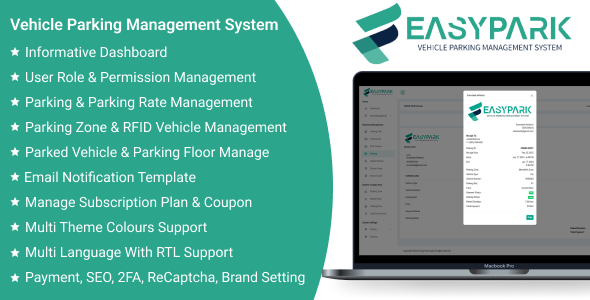 EasyPark SaaS - Vehicle Parking Management System の画面 2