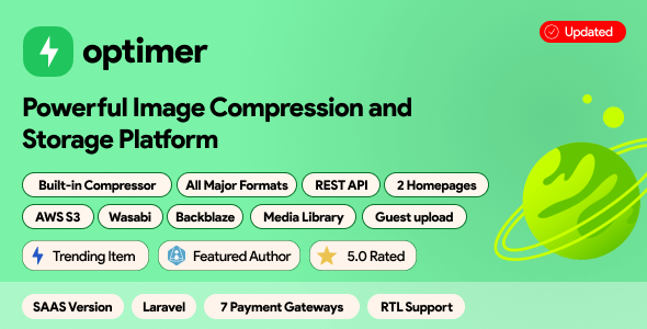 Optimer - Advanced Image Compression + Cloud Storage Platform | SAAS | PHP 화면 2