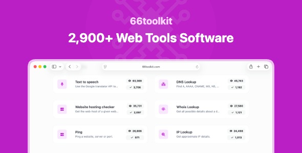 66toolkit - Ultimate Web Tools System (SAAS) の画面 2