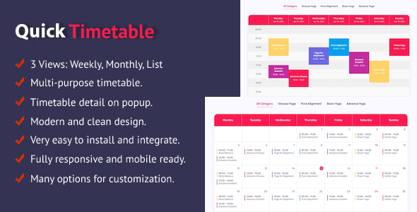 Quick Timetable For PHP 화면 2