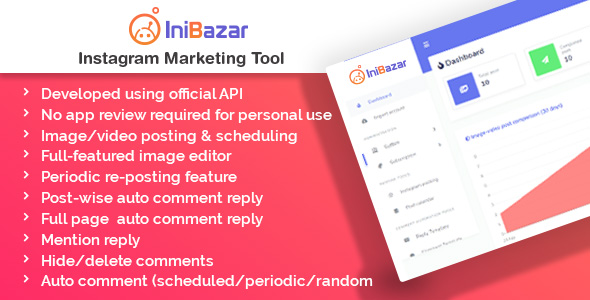 IniBazar - Instagram Post Scheduler & Marketing Tool (SaaS Platform) 화면 2