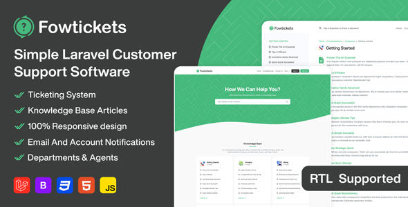 Fowtickets - Simple Customer Support Software With Ticketing System And Knowledge Base 화면 2