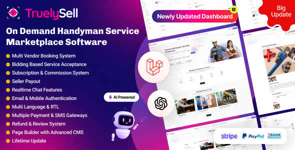 TruelySell - Multi Service Booking & Provider Marketplace Platform (Laravel 12) の画面 2