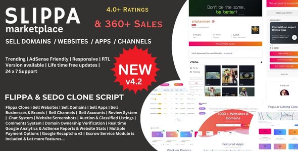 Slippa - Domains,Website ,App & Social Media Marketplace PHP Script 截图 2
