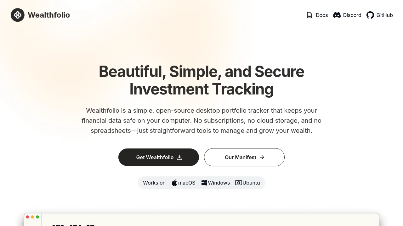 Wealthfolio 截图 1