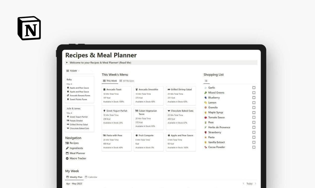 Notion Meal Planner 截图 4