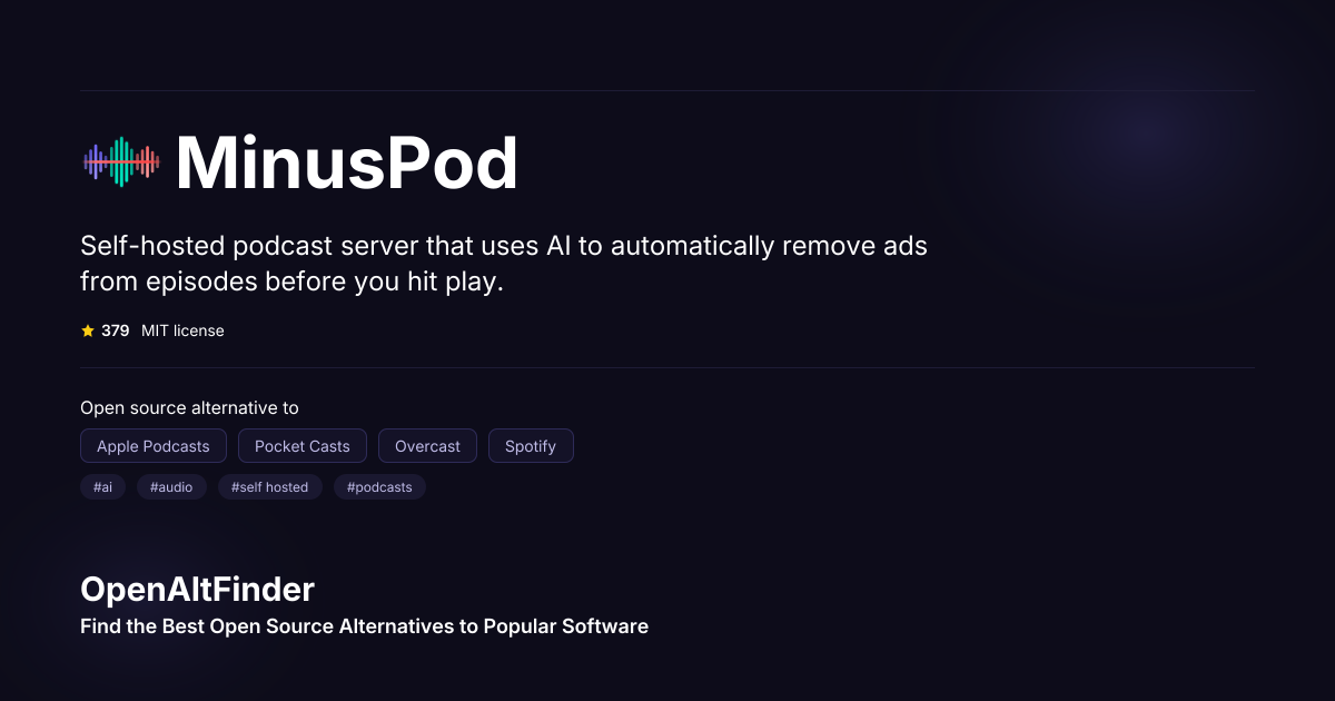 MinusPod screenshot 2