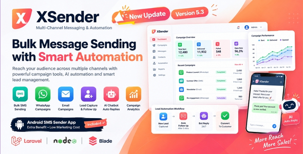 XSender - Email Marketing, SMS Marketing and WhatsApp Marketing Application [SAAS] の画面 3